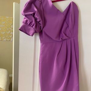 Do+Be one shoulder puff sleeve mini dress